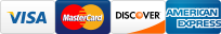 We accept Visa, MasterCard, AmericanExpress and Discover